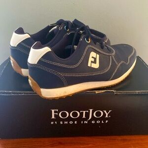 FootJoy Sport Retro 92387 Women’s Navy Spikeless Golf Shoes Size US 8